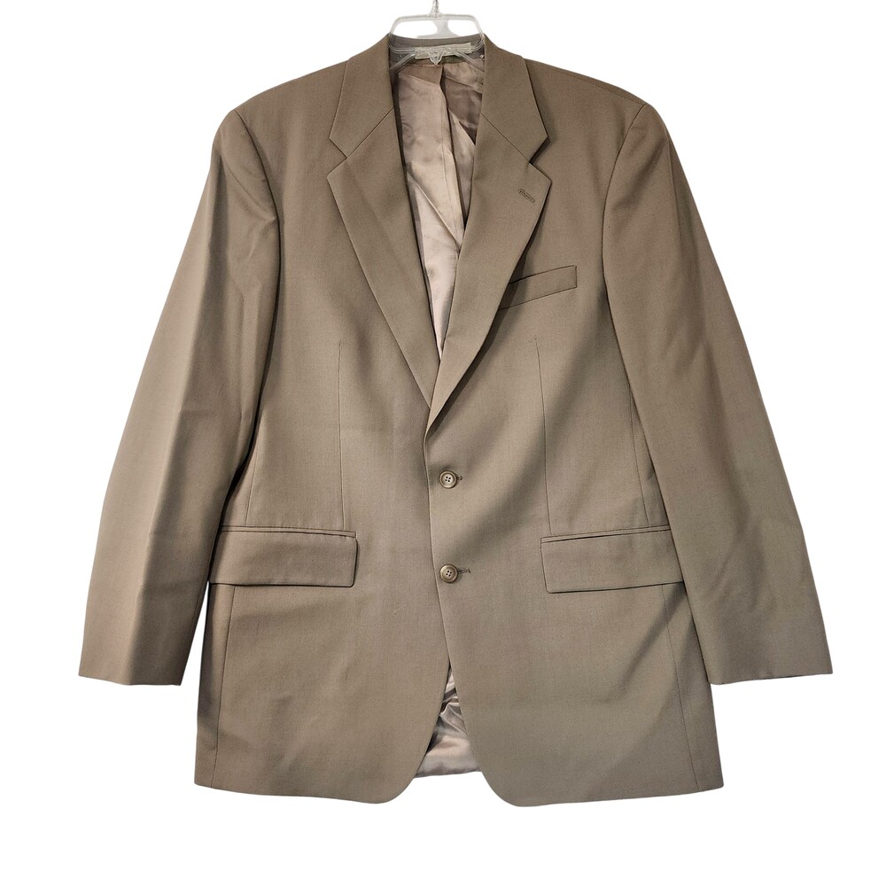 Ralph Lauren Blazer Mens 41 Long Beige Wool Suit Jacket Polo University Club